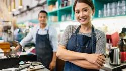 Asian American small business owner